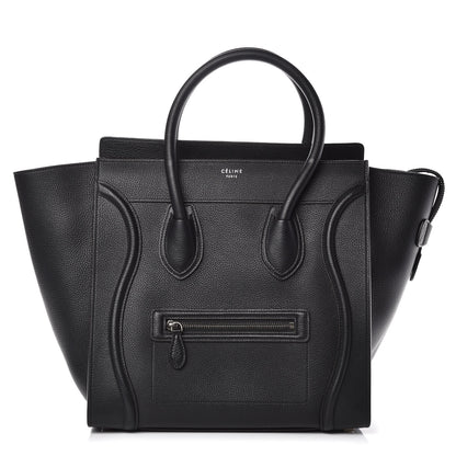 Celine Drummed Calfskin Mini Luggage Black 1 of 13