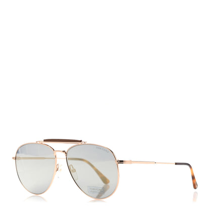 Tom Ford Sean Aviator Sunglasses TF536 Blue Havane 1 of 4