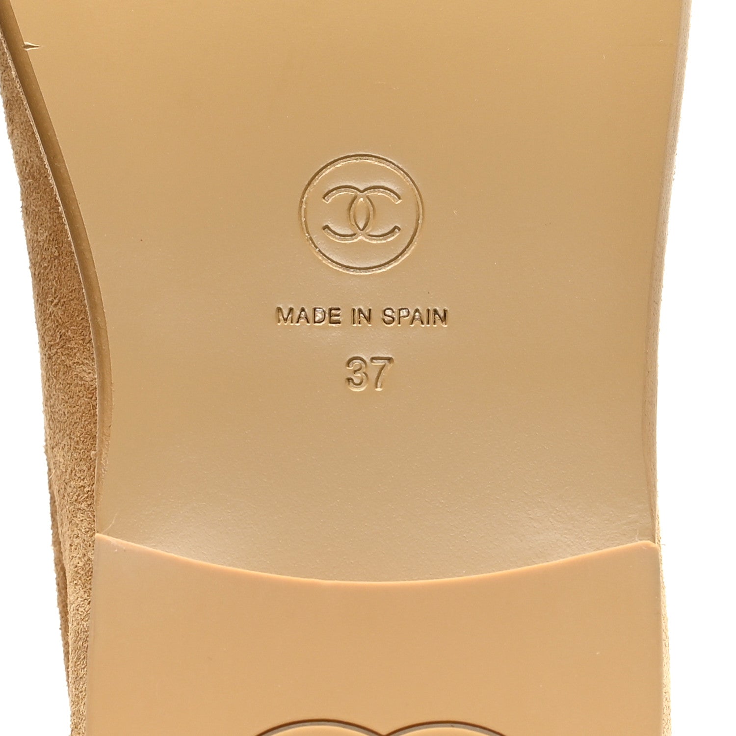Chanel Suede Calfskin CC Loafers 37 Dark Beige 6 of 9