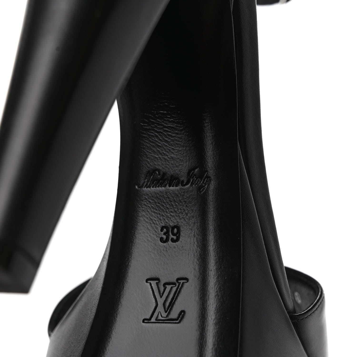 Louis Vuitton Patent Monogram Afterglow Platform Sandals 39 Black 6 of 7