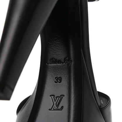 Louis Vuitton Patent Monogram Afterglow Platform Sandals 39 Black 6 of 7
