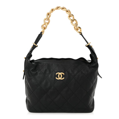 Chanel Calfskin Quilted Large Daily Hobo Black 1 of 10
