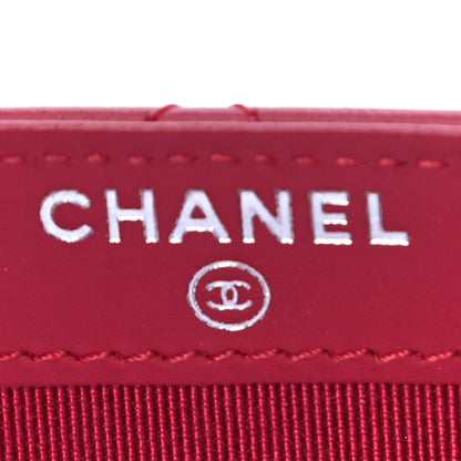Chanel Calfskin Stitched Removable Insert Red 6 of 10