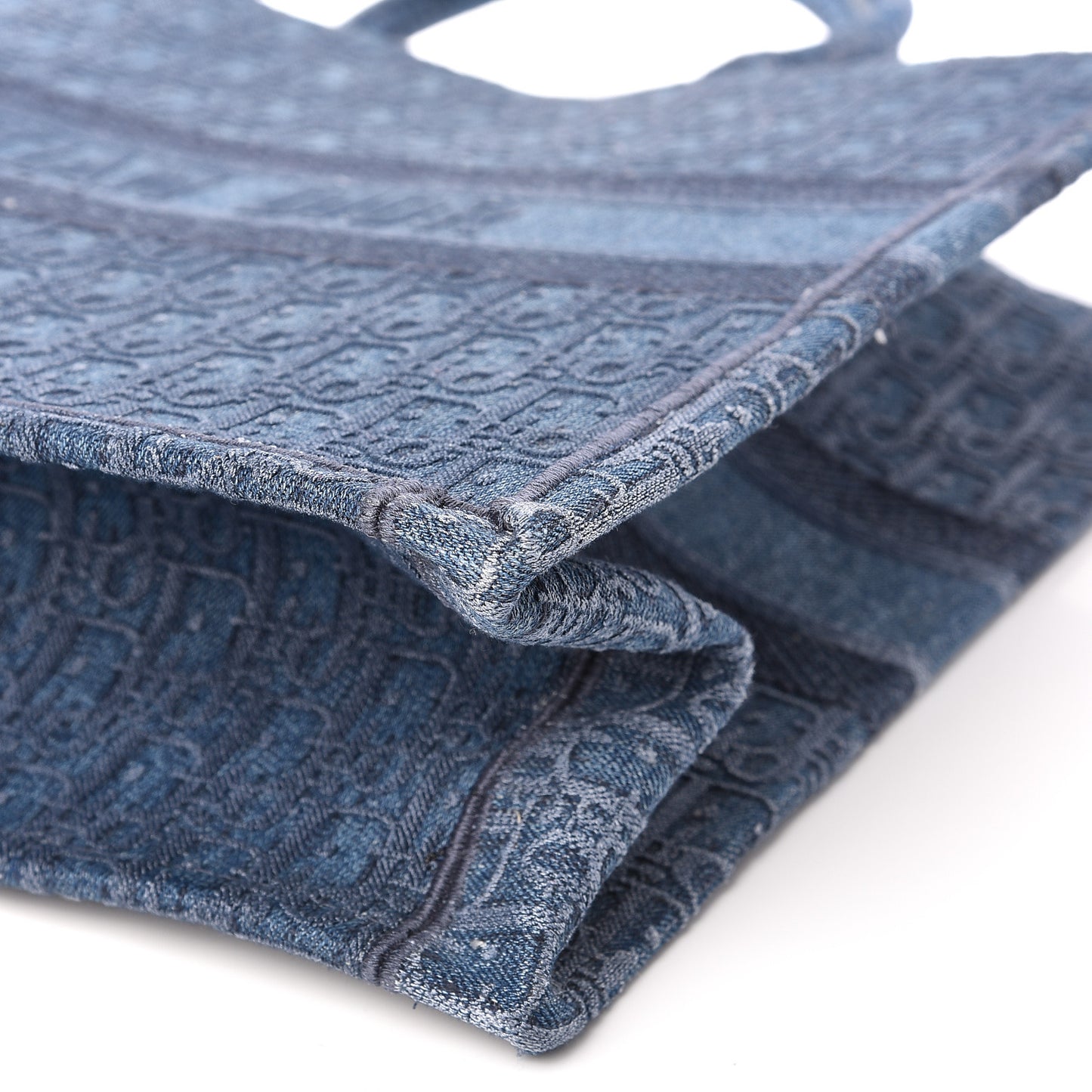 Oblique Denim Book Tote Denim Blue