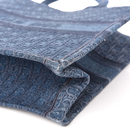Christian Dior Oblique Denim Book Tote Denim Blue 8 of 9