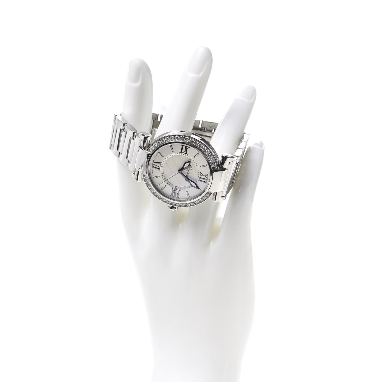 Stainless Steel Diamond Bezel Mother of Pearl 36mm Imperiale Quartz Watch