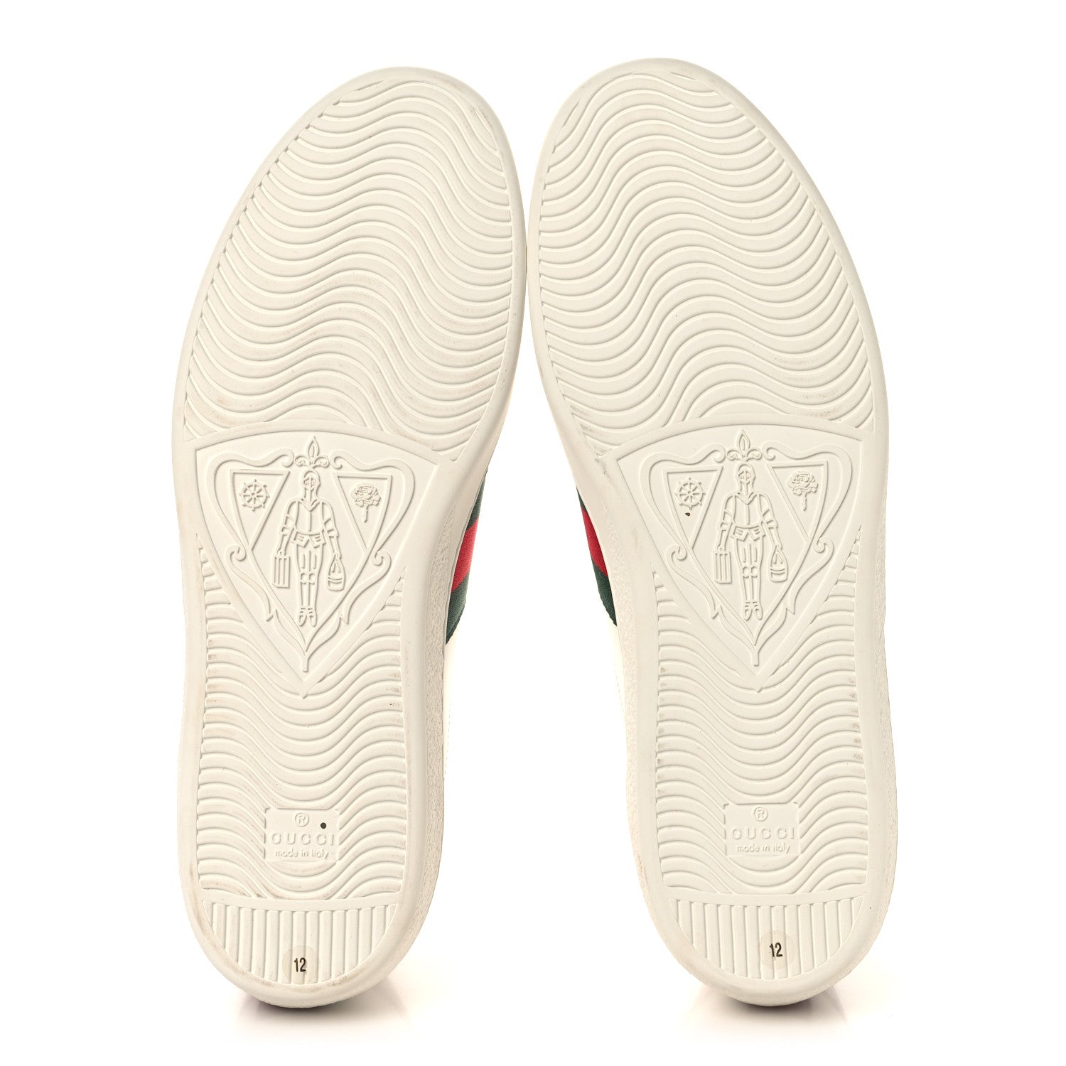 Gucci Calfskin Cat Embroidered Mens Ace Sneakers 12 White Green 6 of 11