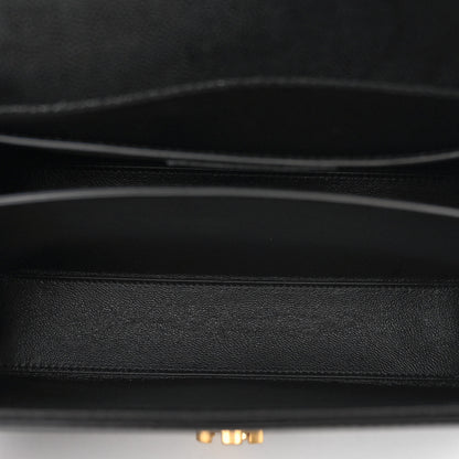 Saint Laurent Grain de Poudre Medium Classic Monogram Cassandra Top Handle Black 5 of 9