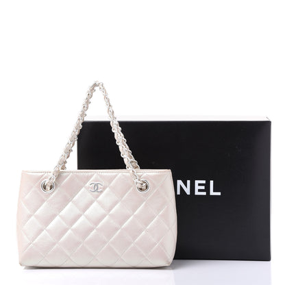 Chanel Iridescent Lambskin Quilted Pochette White 12 of 12