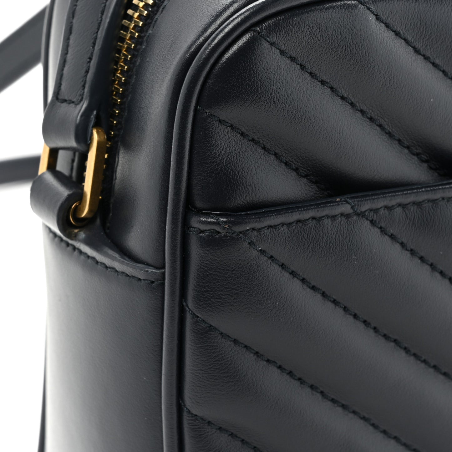 Calfskin Matelasse Monogram Lou Camera Bag Deep Marine