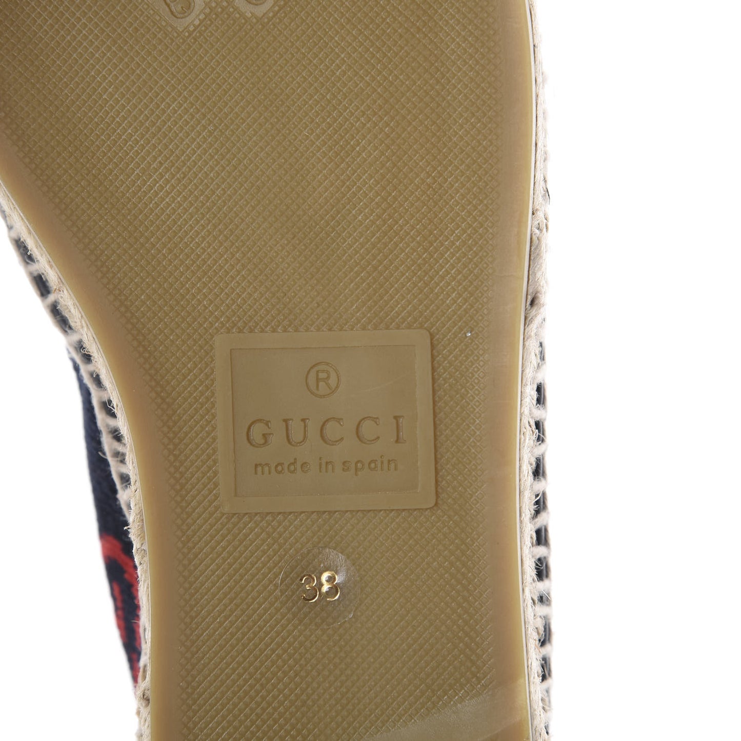 Terry Cloth GG Monogram Espadrilles 38 Blue Red