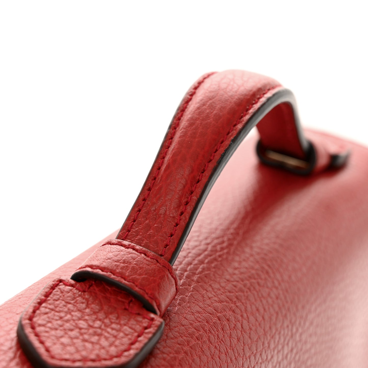 Dollar Calfskin Interlocking G Top Handle Shoulder Bag Red