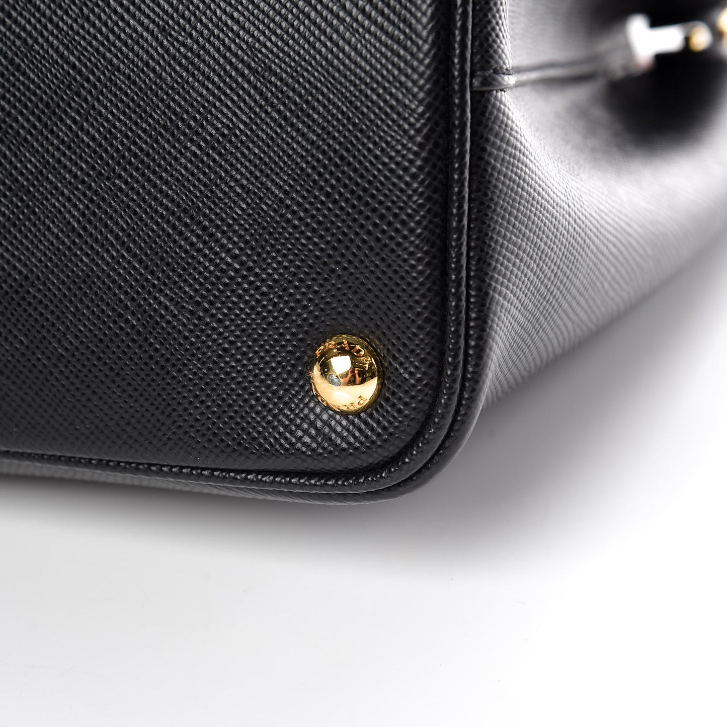 Saffiano Cuir Medium Double Bag Black Fuoco
