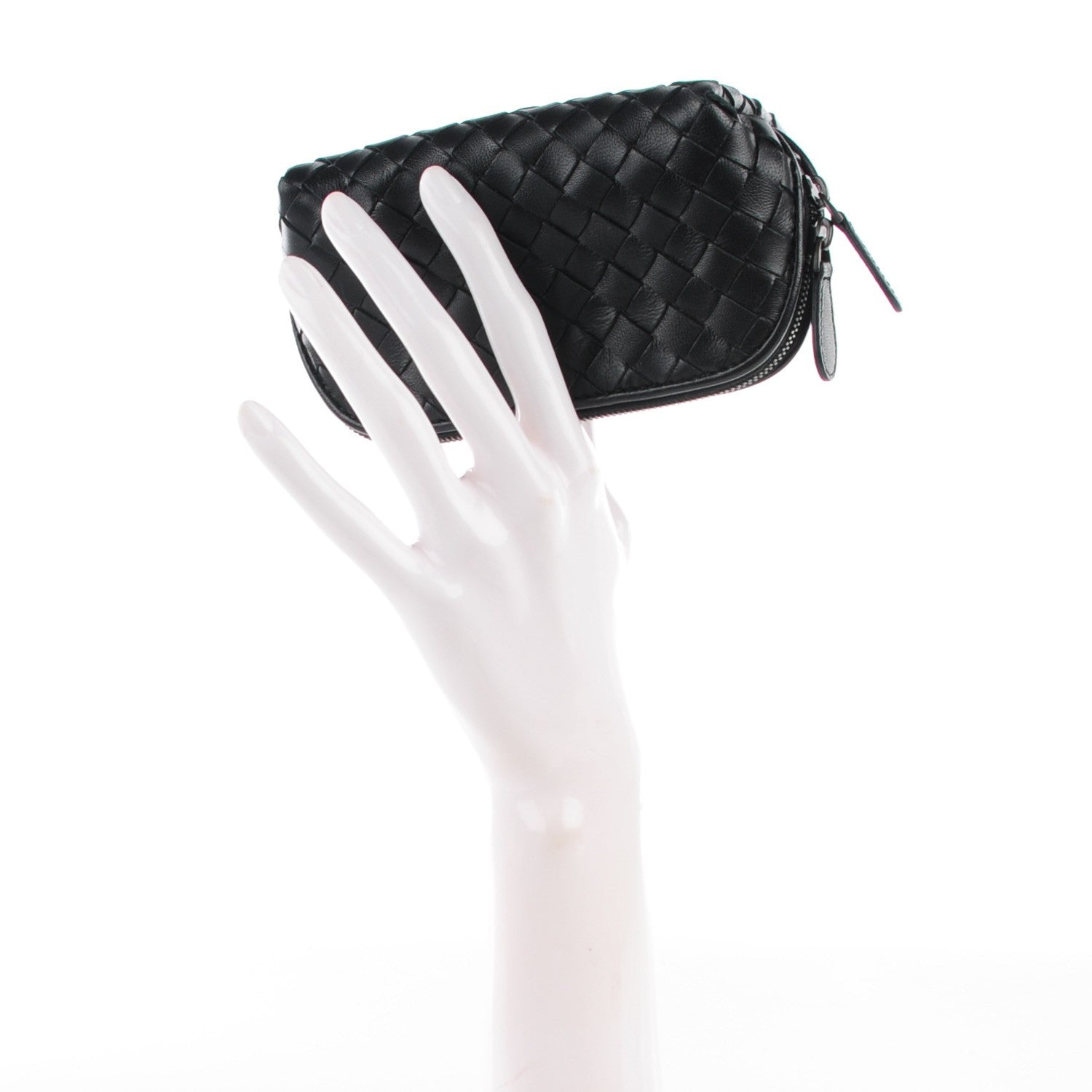 Bottega Veneta Nappa Intrecciato Small Cosmetic Case Nero Black 2 of 7
