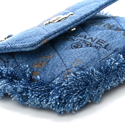 Chanel Denim Quilted Denim Mood Clutch With Chain Blue Multicolor 10 of 10