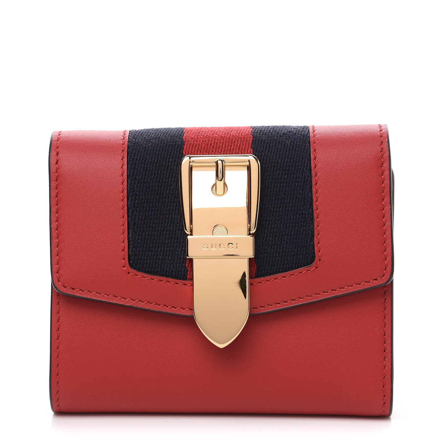Calfskin Sylvie Wallet Hibiscus Red