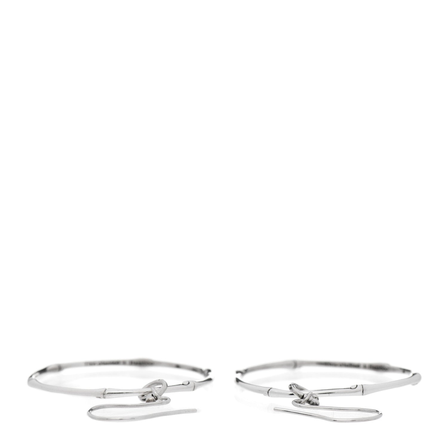 John Hardy Sterling Silver Bamboo Large Circle Drop Earrings 3 of 5