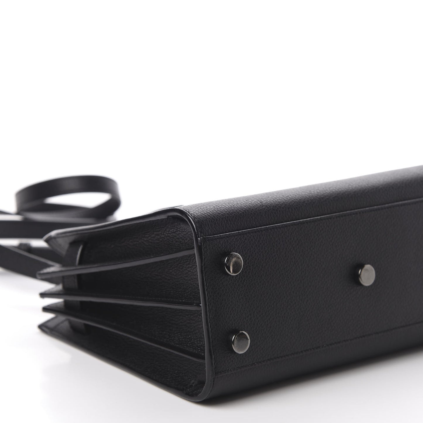 Grained Calfskin Nano Sac De Jour Black