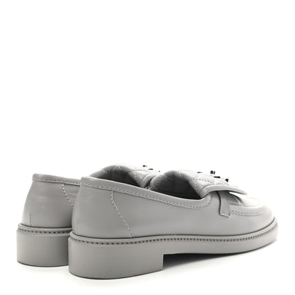 Chanel Lambskin Quilted CC Turnlock Loafers 40 Grey 4 of 11