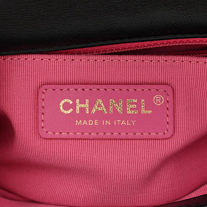 Chanel Lambskin Resin Quilted Mini Pearl Samba Square Flap Black 6 of 11