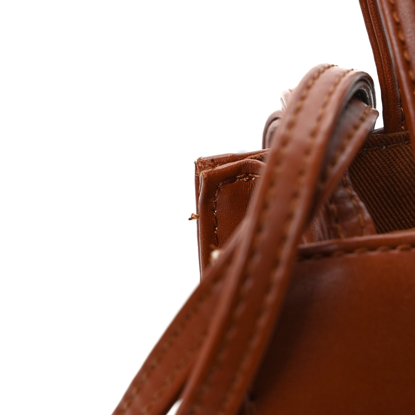 Vegan Leather Small Shopping Bag Tan