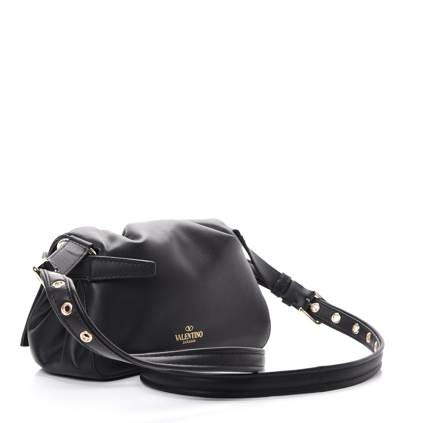 Smooth Calfskin Mini Bloomy Crossbody Bag Black