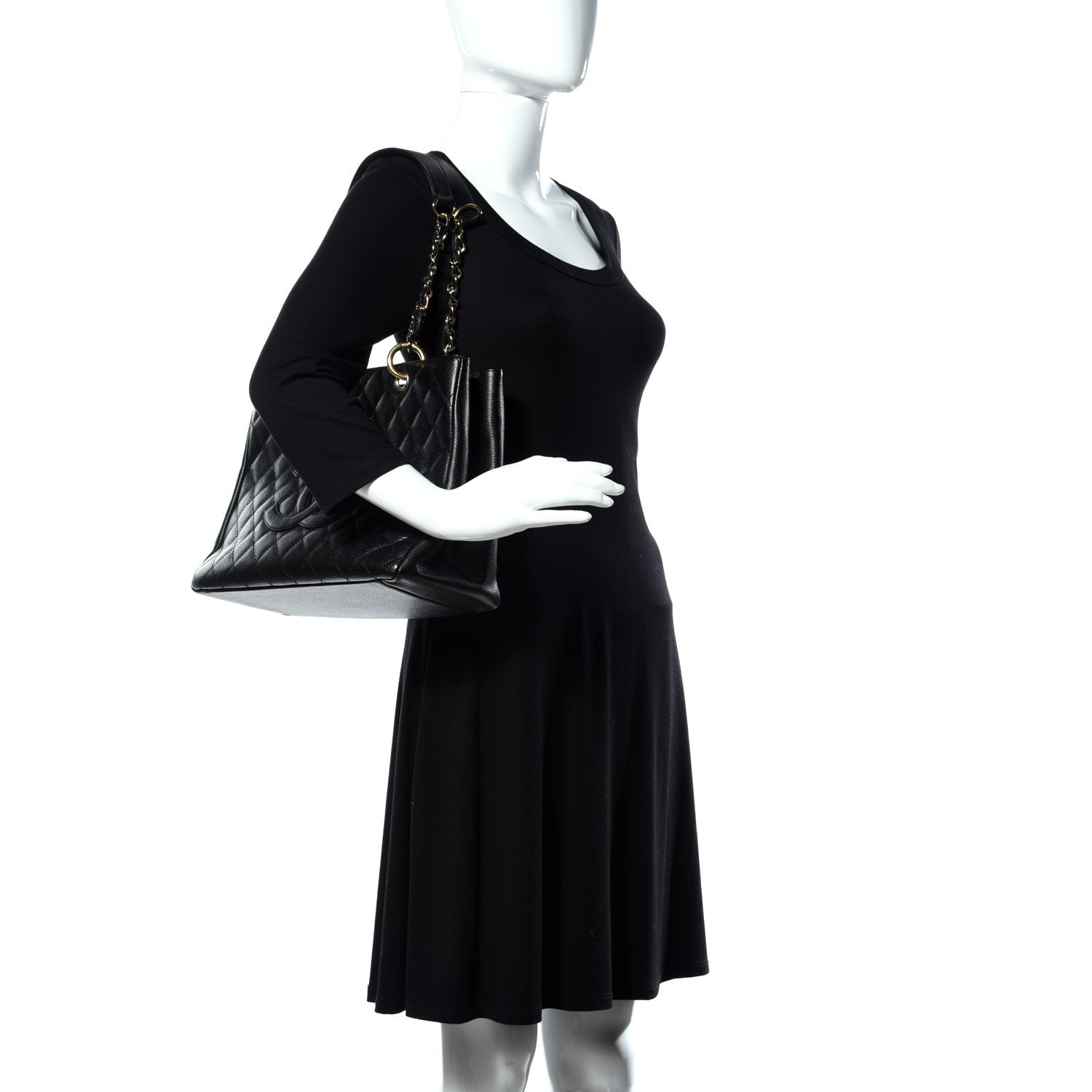 Chanel Caviar Quilted Grand Shopping Tote GST Black 2 of 11