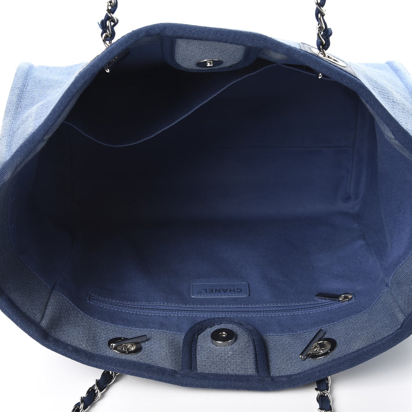 Canvas Small Deauville Tote Denim Blue