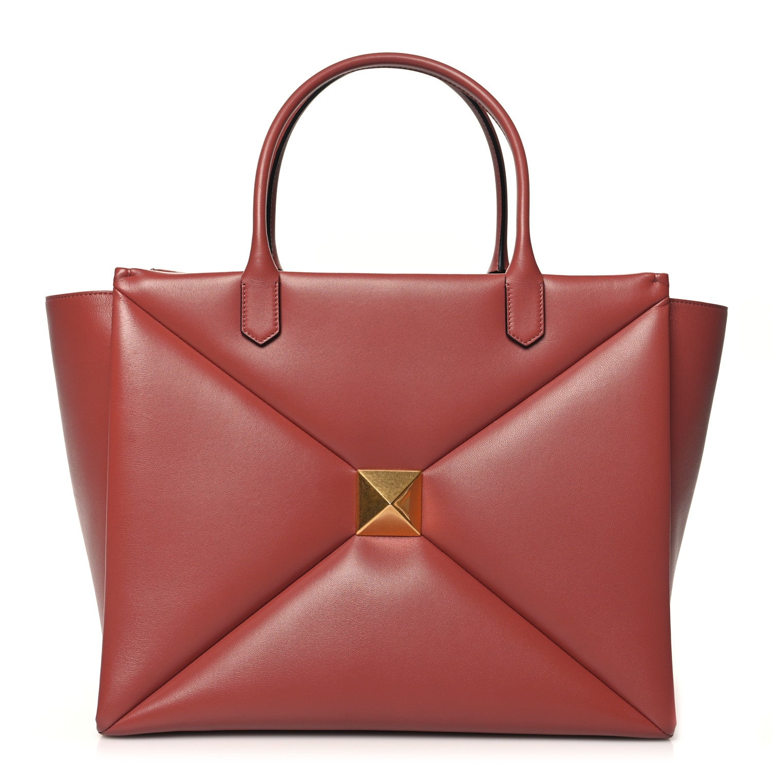 Valentino Garavani Nappa Large One Stud Handbag Gingerbread 1 of 9