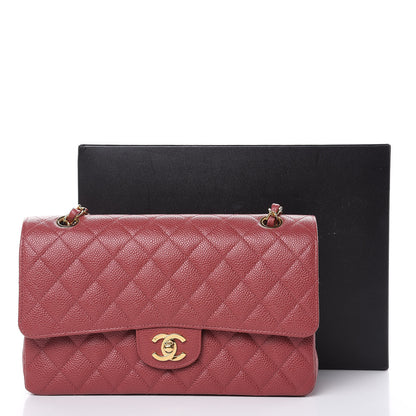 Chanel Caviar Quilted Medium Double Flap Dark Pink 12 of 12