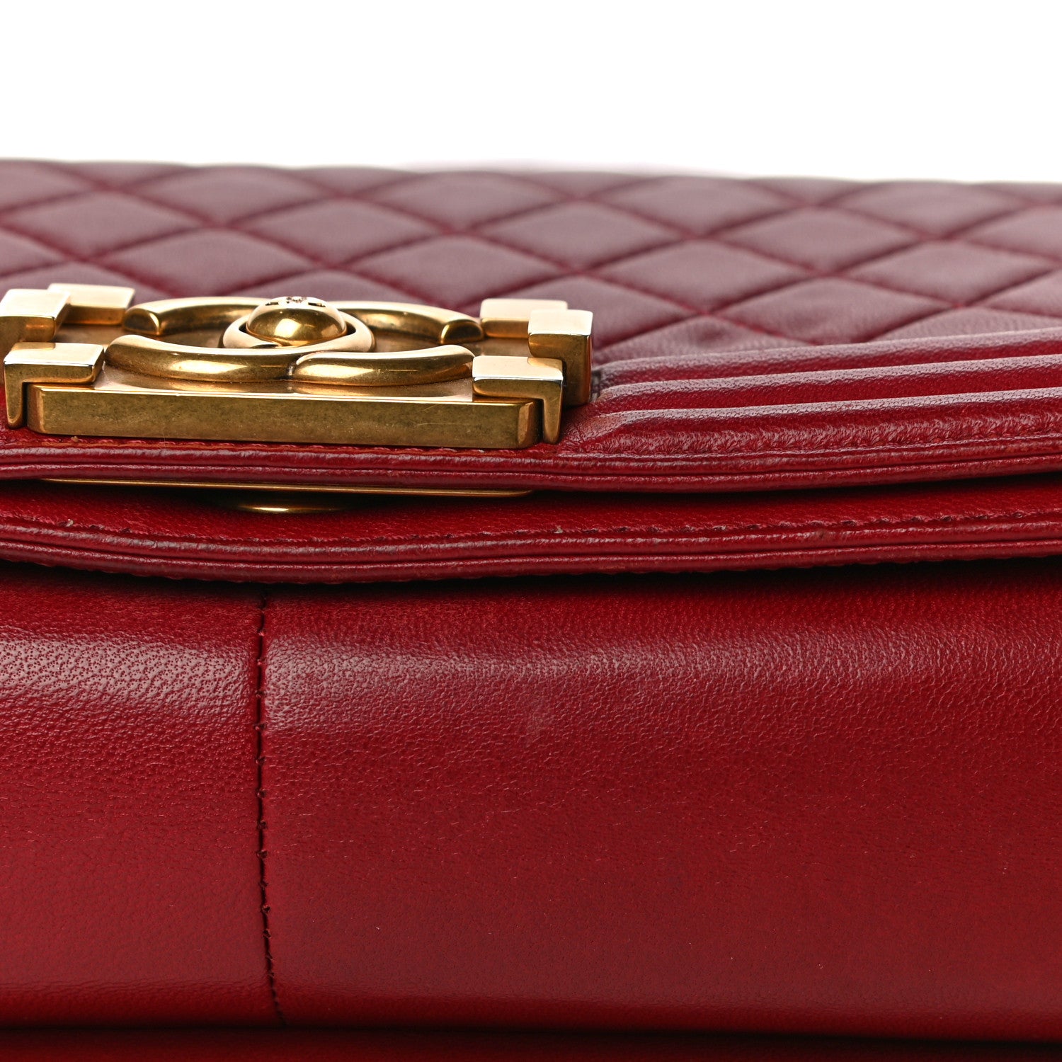 Chanel Calfskin Quilted Medium Boy Flap Red 12 of 21