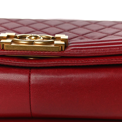 Chanel Calfskin Quilted Medium Boy Flap Red 12 of 21