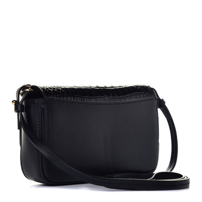 Givenchy Calfskin Crocodile Embossed GV3 Mini Pocket Convertible Bag Black 3 of 8