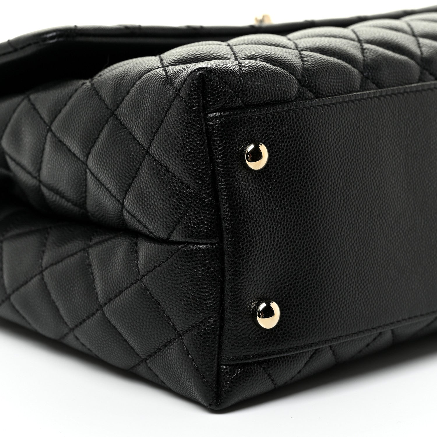 Chanel Caviar Quilted Medium Coco Handle Flap Black 11 of 17