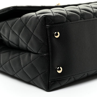 Chanel Caviar Quilted Medium Coco Handle Flap Black 11 of 17