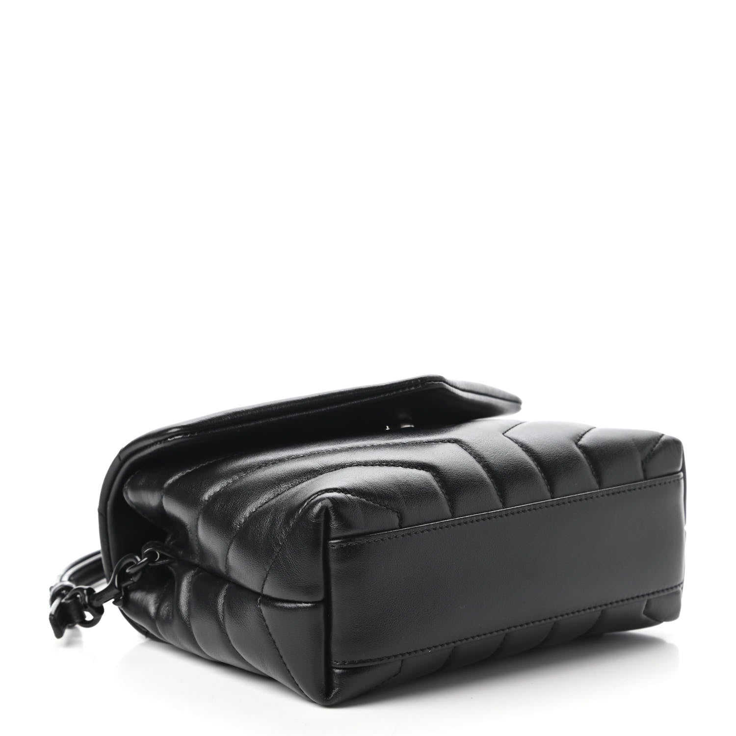 Saint Laurent Calfskin Y Quilted Monogram Toy Loulou Crossbody Bag Black 4 of 10