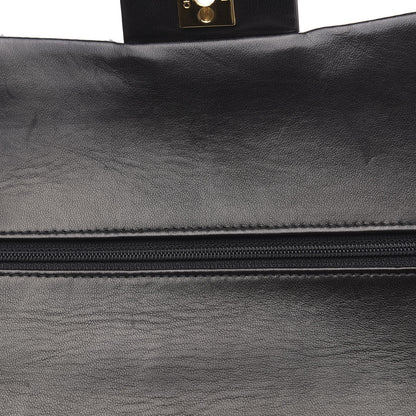 Chanel Lambskin Quilted Medium Double Flap Black 12 of 14