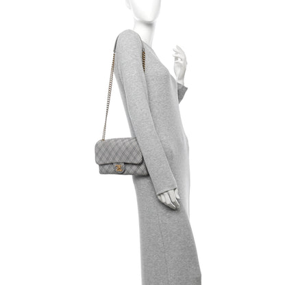 Chanel Iridescent Calfskin Triple Stitched Flap Grey 2 of 14