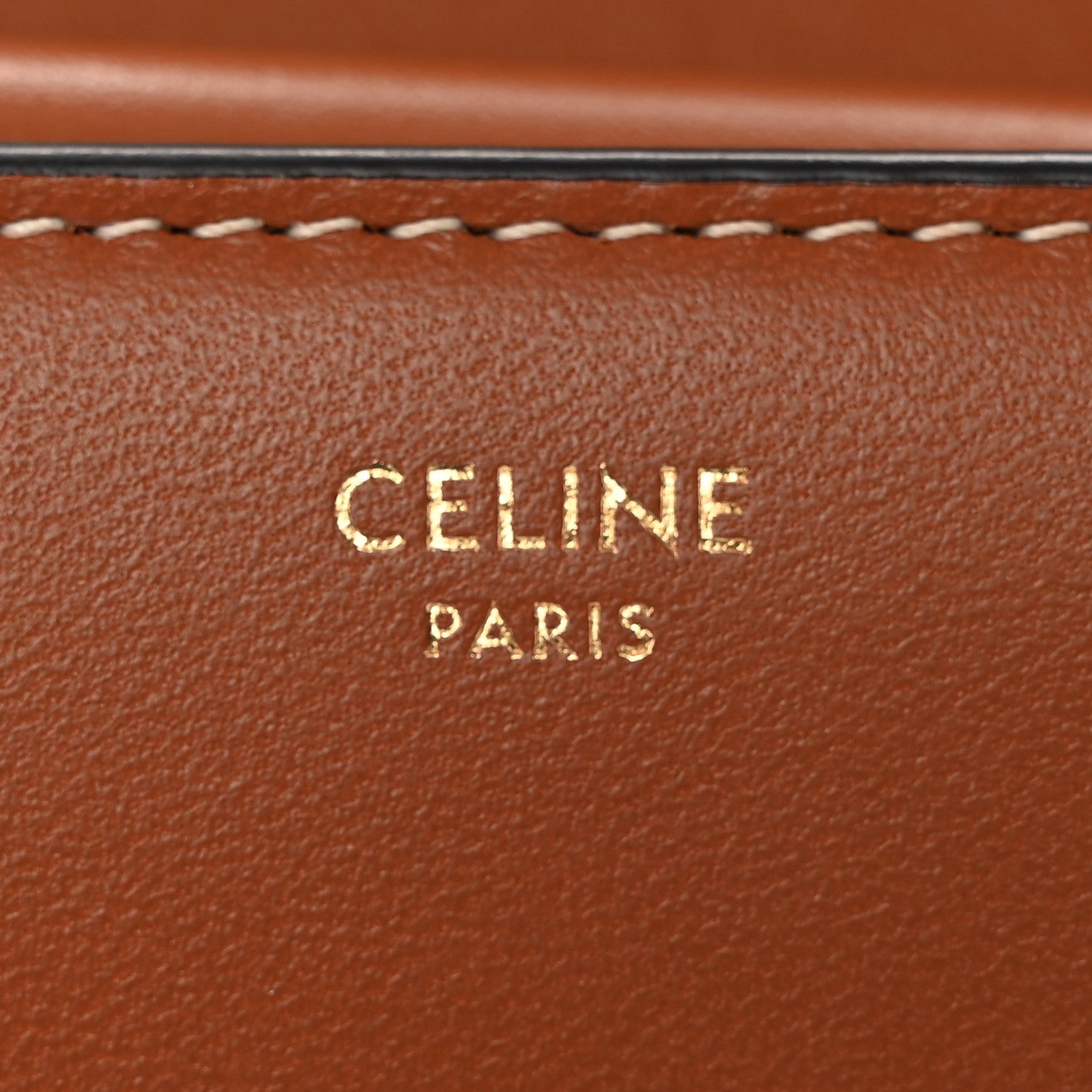 Celine Shiny Smooth Lambskin Small Triomphe Wallet Tan 6 of 8