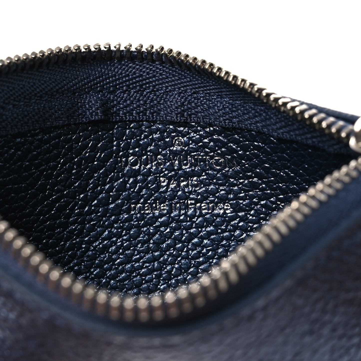 Metallic Empreinte Monogram Giant Key Pouch Navy Nacre