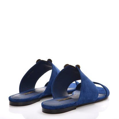 Louis Vuitton Suede Bayfront Mule 38 Blue 4 of 9