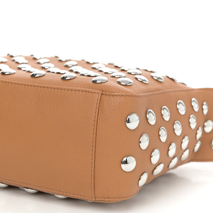 Khaite Pebbled Sport Calfskin Studded Elena Nougat 9 of 9