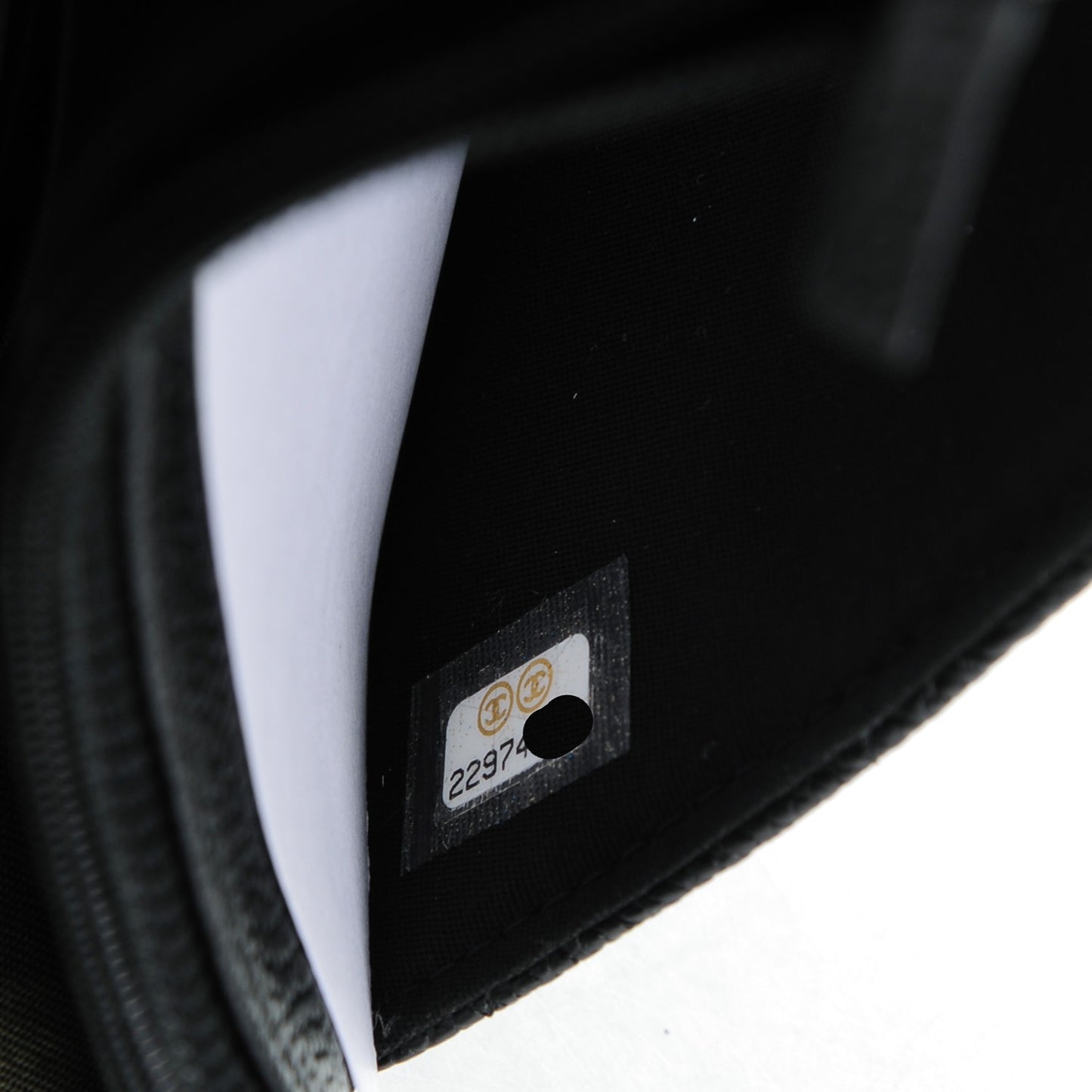 Caviar Quilted Boy Wallet On Chain WOC Black