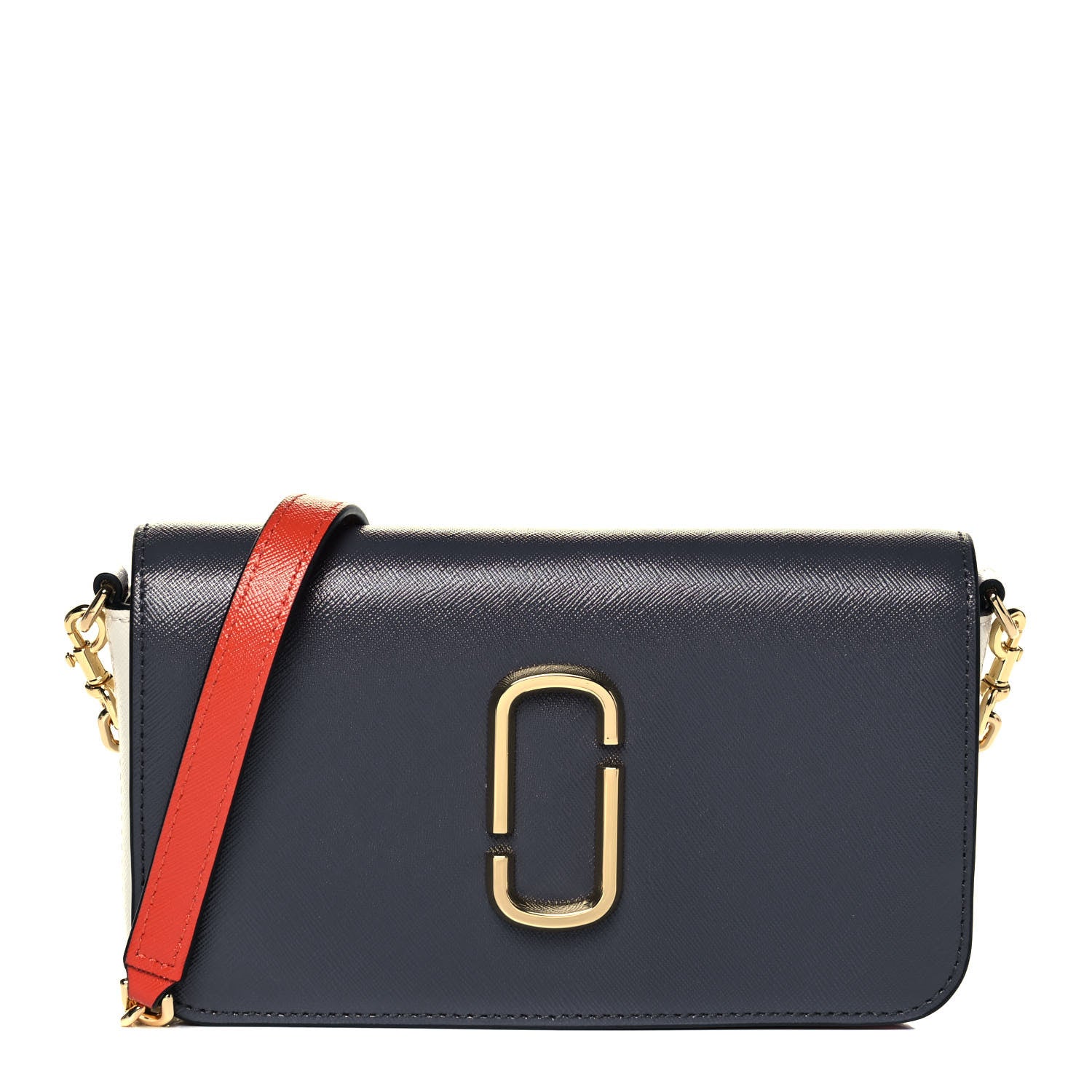 Marc Jacobs Saffiano Snapshot Wallet On Chain Bag Cylinder Grey Multi 3 of 10