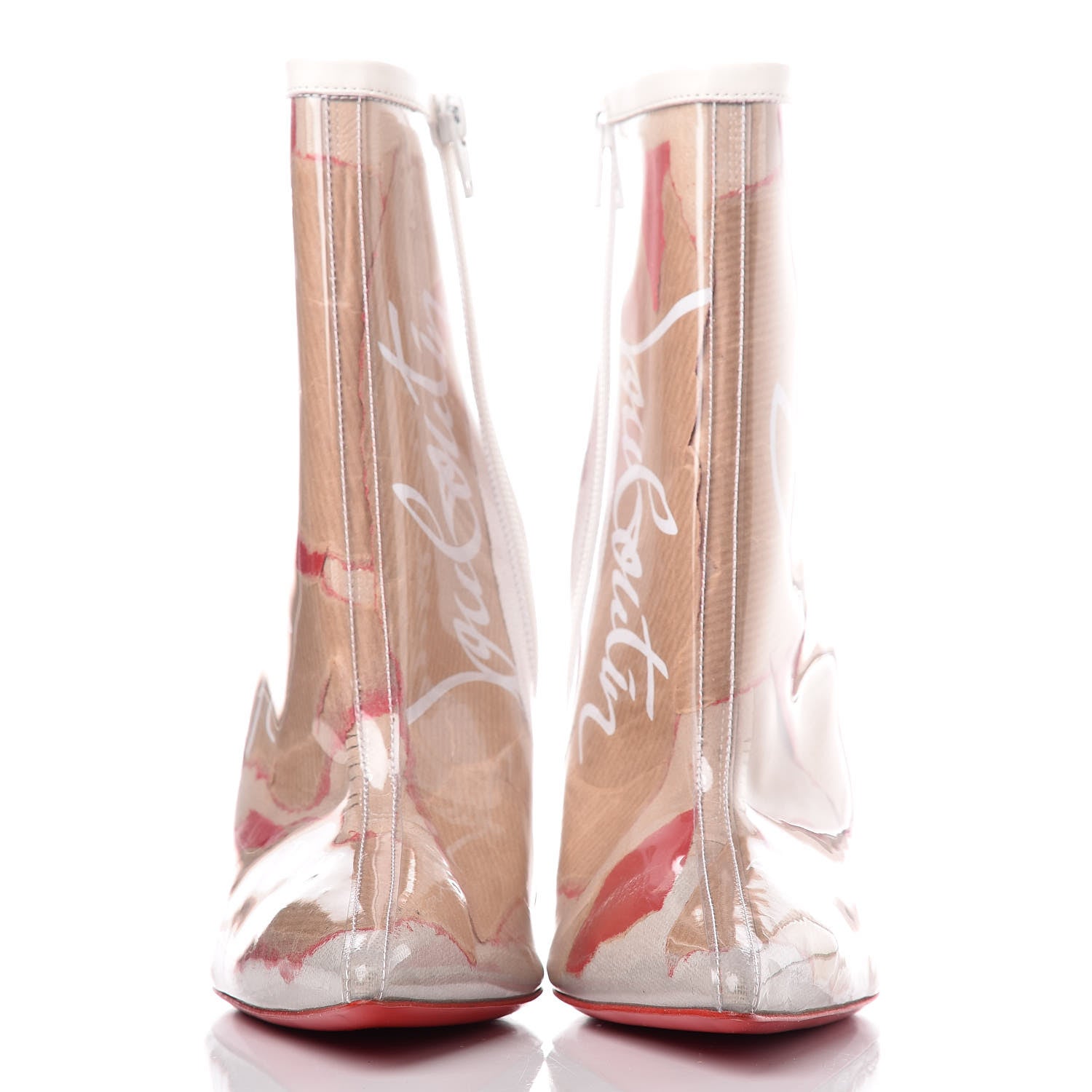 Christian Louboutin PVC Loubi So Kate Booty 100 Ankle Boots 40 Kraft 2 of 9