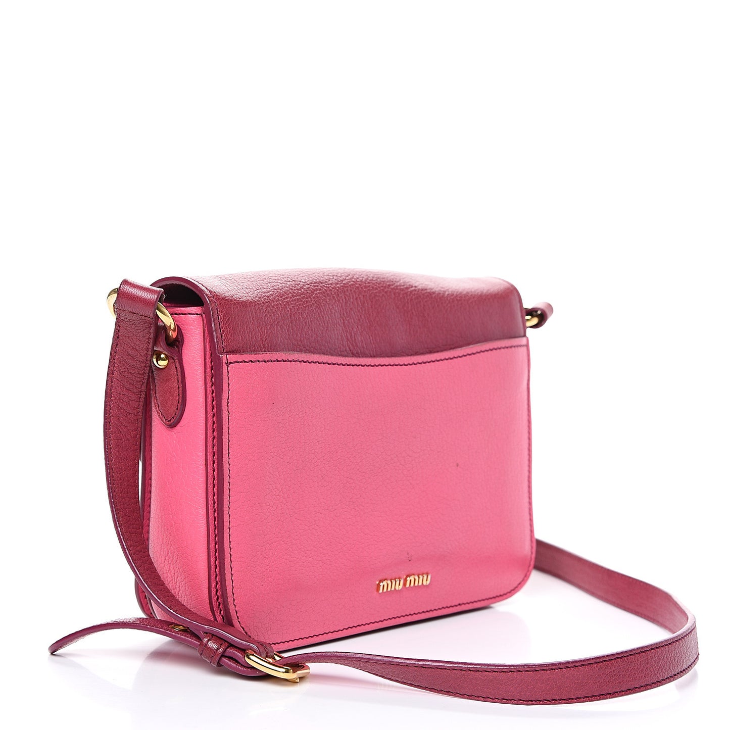 Goatskin Madras Shoulder Bag Rosa Peonia