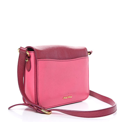 Miu Miu Goatskin Madras Shoulder Bag Rosa Peonia 2 of 12