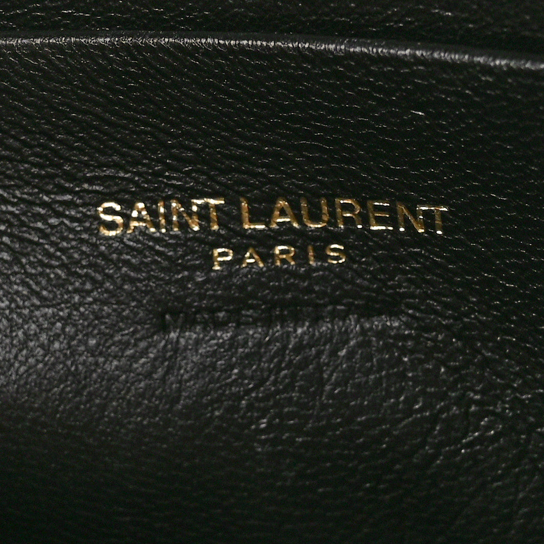 Saint Laurent Grain De Poudre Matelasse Monogram Mini Lou Camera Bag Dark Beige 6 of 10