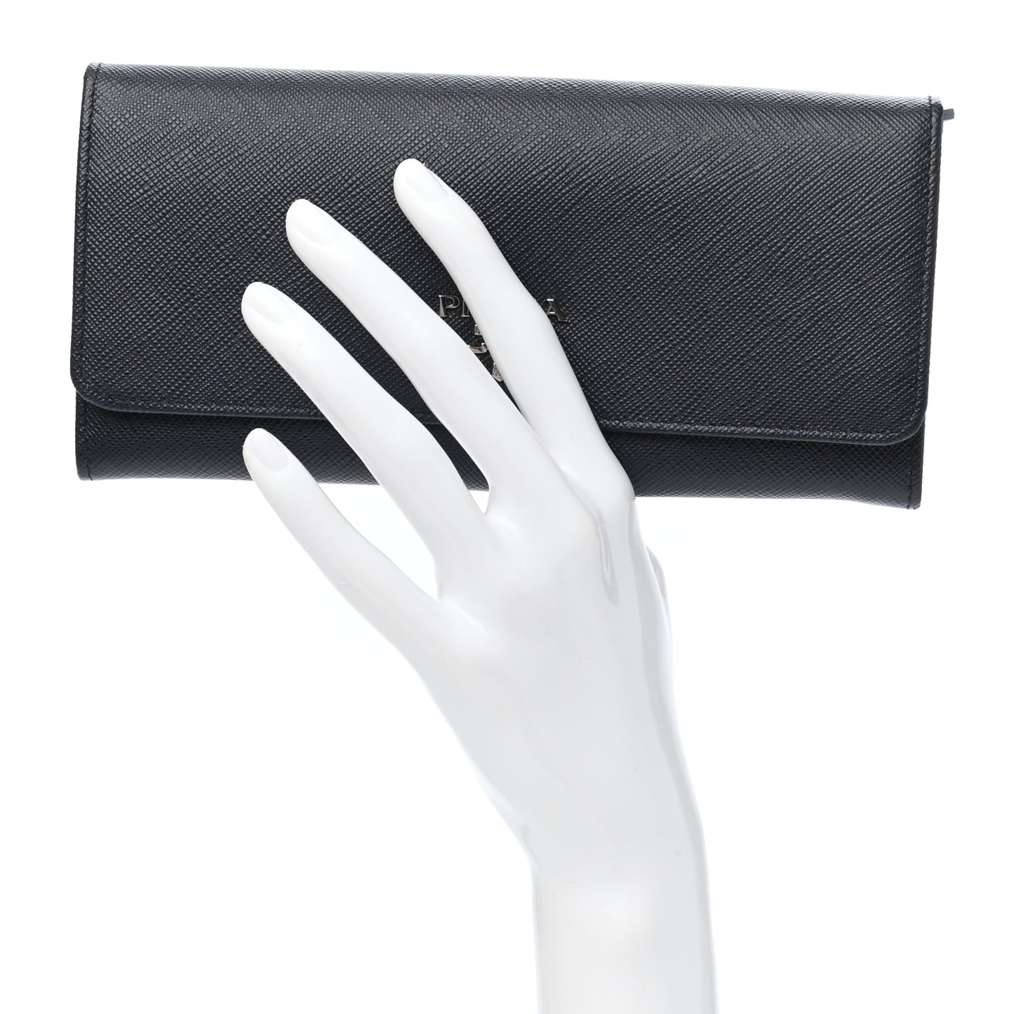 Saffiano Bi-Color Metal Continental Flap Travel Wallet Baltico Astrale