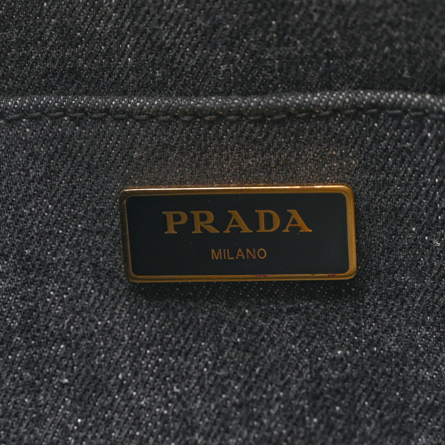Denim Canapa Small Logo Tote Black